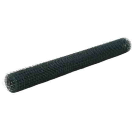 vidaXL - Kippengaas - 25x1,5 - m - staal - met - PVC - coating - groen