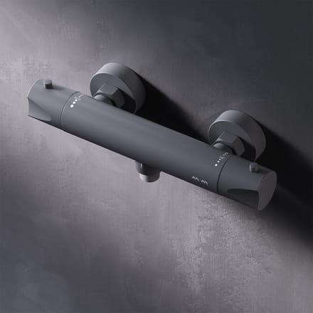 AM.PM Hit - Thermostatische Douchekraan - Mengkraan - 150 mm Hartafstand - Messing - Zwart