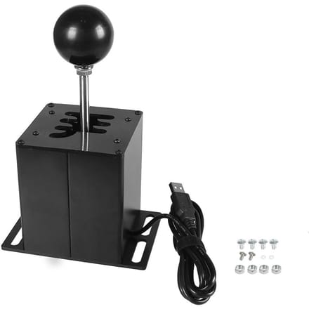 USB H Gear Shifter PC Jeu Engrenages Séquentiels Dispositif De Changement Ordinateurs Jeux De Course Accessoire 6R noir