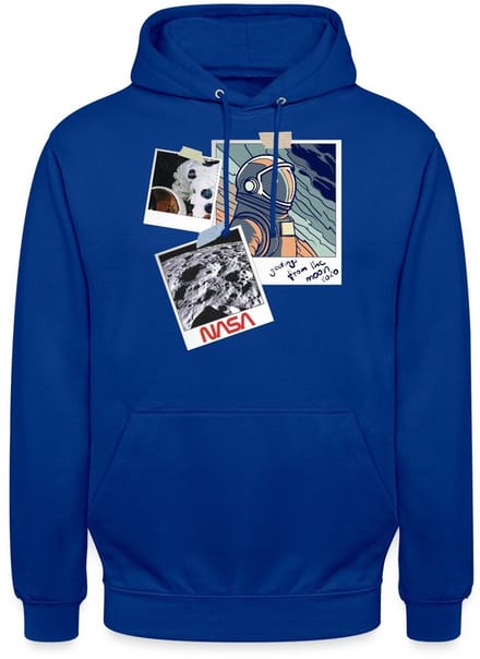 NASA Groeten Van De Maan Ontwerp Hoodie Unisex