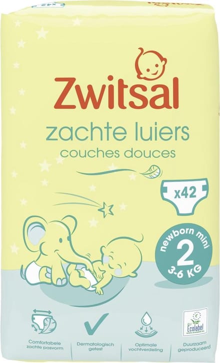 Zwitsal Luiers Mini - Maat 2 - 252 stuks - Voordeelverpakking