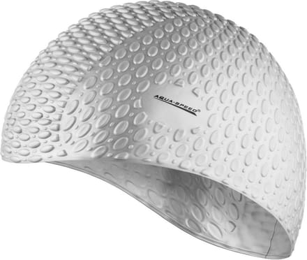 Aqua Speed Siliconen Bubble Badmuts - geschikt voor lang haar - Zilvergrijs One Size