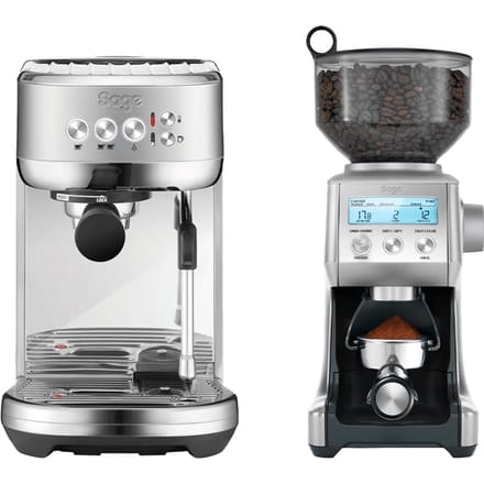 Sage the Bambino Plus Stainless Steel + Koffiemolen