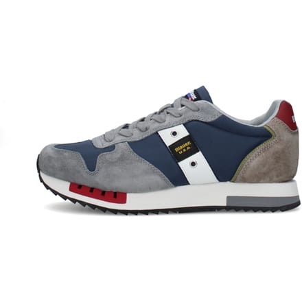 Blauer Blauw Polyurethaan Heren Sneaker