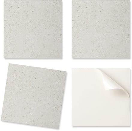 Set vinyltegels met print van steen met deeltjes 9x30x30 cm
