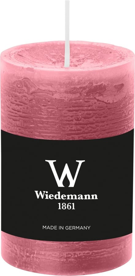 Wiedemann Cilinderkaars/stompkaars - rustieke kaars - oudroze - 6 x 9 cm - 30 branduren