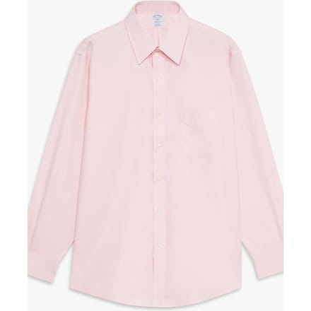 Brooks Brothers Non-iron Regular Solid Shirt Medium Pink Größe: 42/32 | Business hemden Outlet | Herren | Rosa