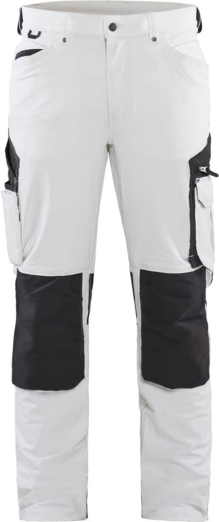 Blaklader Schildersbroek met 4-weg stretch 1089-1645 - Wit/Donkergrijs - D88