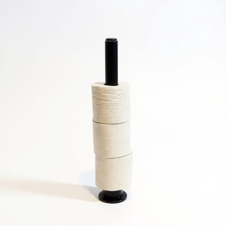 Design85 Industriële WC Rolhouder Staander Zwart 1 Stuk Strak Modern Design