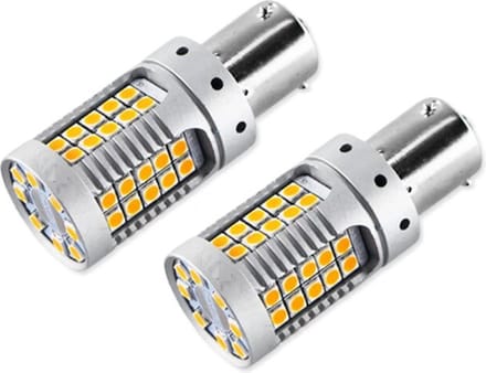 BAU15S 1156 PY21W No Hyper Flashing High Power LED Oranje Canbus knipperlichten (set)