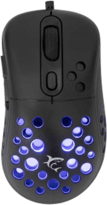 Witte Shark - AZRAEL-B - Gaming muis - 12800 - Zwart