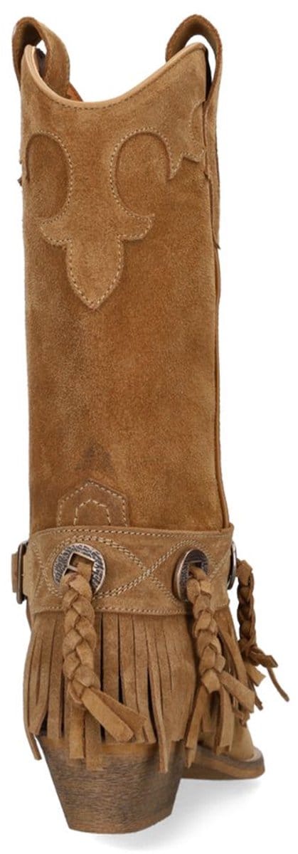 Sacha - Dames - Beige suède cowboylaarzen - Maat 40