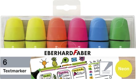 Eberhard Faber tekstmarker mini - etui 6 stuks - markeerstift - EF-551414