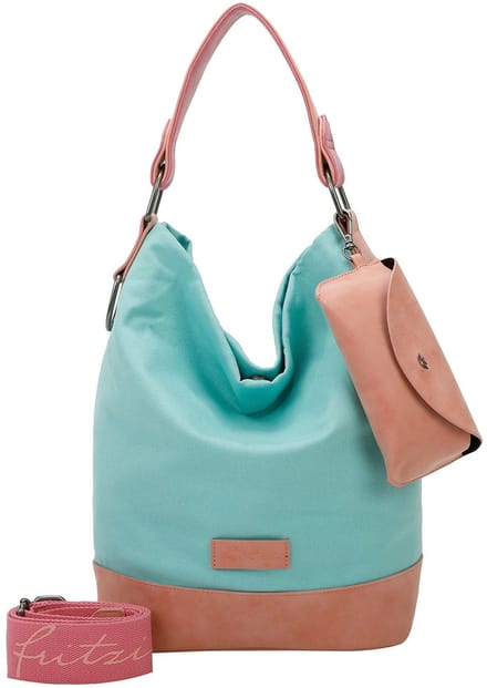 Fritzi aus Preußen schoudertas Canvas Izzy07 Olga Hobo Bag Pooly turquoise