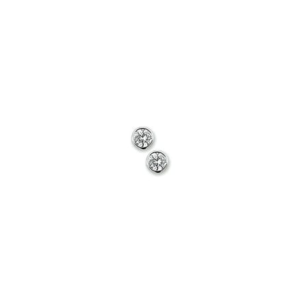 Oorknoppen Zirkonia Zilver Gerhodineerd Glanzend 5.0 mm