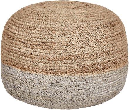 DUKI - Poef - Natuurlijk/Taupe - 50 cm - Jute