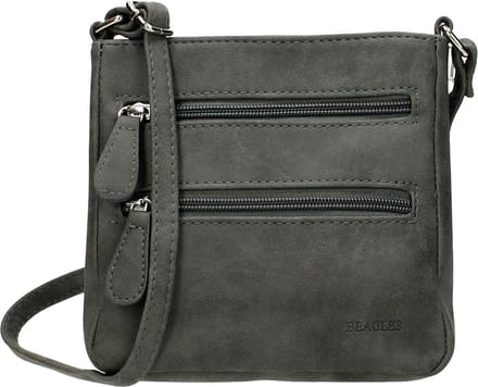 Beagles Crossbody Schoudertasje 16219 Grijs Ritsvakken