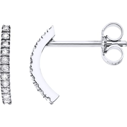 Half Hoop 0090 Cts Diamond Jewellery White Gold