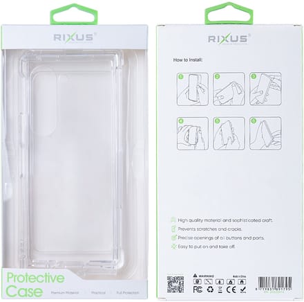 Rixus Anti-Burst Case For Samsung Galaxy Z Fold6 Clear
