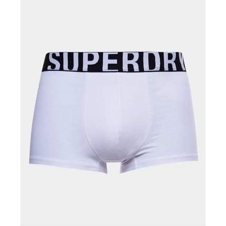 Superdry Dual Logo Trunk Boxers 2 Eenheden Wit,Zwart S Man