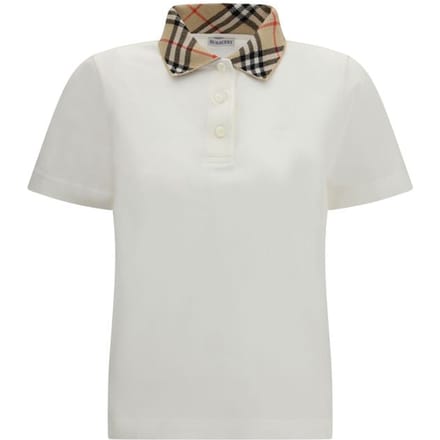 Burberry Witte Katoenen Poloshirt