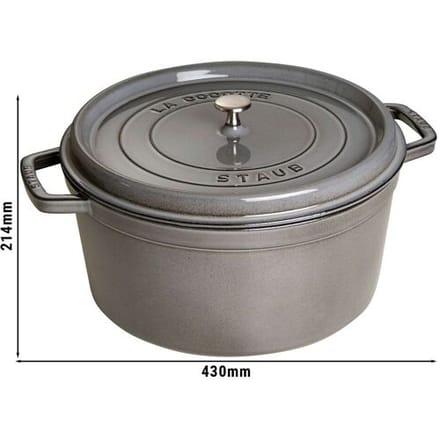 STAUB LA COCOTTE - Kookpot - Ø 340mm - Gietijzer - Grafietgrijs