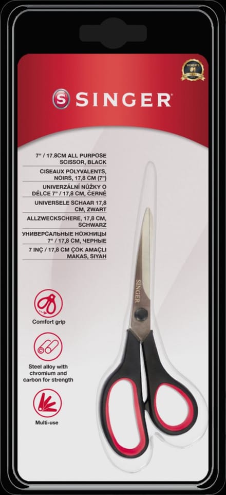 Singer Universele schaar zwart 17,8cm