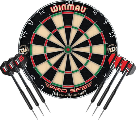 Winmau - Pro SFB Dartbord Met 2 Sets Dartpijlen
