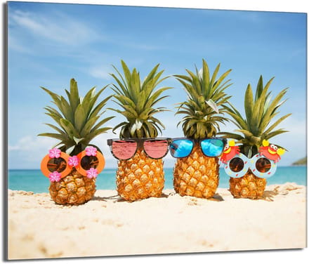 TMK ArtDeko - Snijplank van Gehard Glas - 60x52cm - Ananas