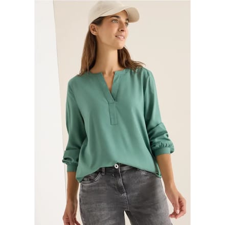 Blouse met gespleten hals