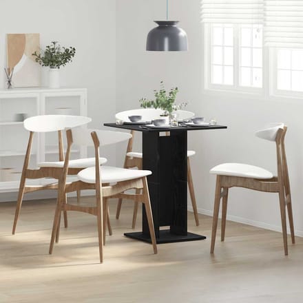 vidaXL - Bistrotafel - Zwart - Eiken - 60x60x75 - cm - Bewerkt - Hout