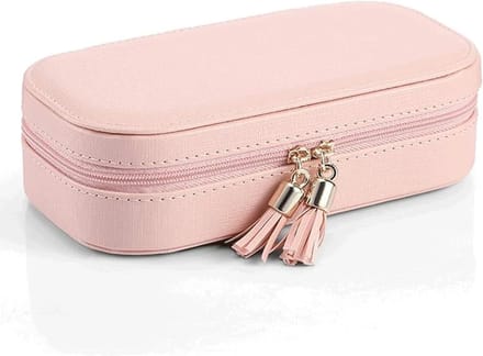 Sieradendoos - Sieradenkoffer Organizer - Sieraden Opbergen - Met Interne Pasvorm - Ideale Reisformaat - Roze