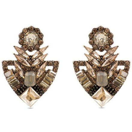 Boucles d'oreilles Luxenter avec finition et plaqué or 18k Cristal multicolore - Gothka brown