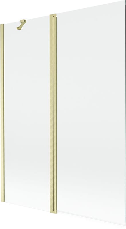 Mexen Mist douchewand 2-delig 130 x 150 , transparant, mat goud - 8A9-130-011-55-00