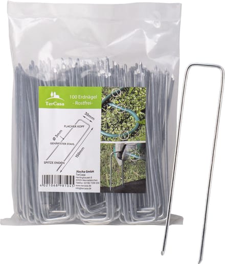 TerCasa grondpennen - RVS - 30x150mm - 100 stuks - JU-998104