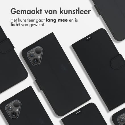 Accezz Hoesje - Geschikt voor Fairphone 5 - Wallet Softcase Bookcase - Zwart