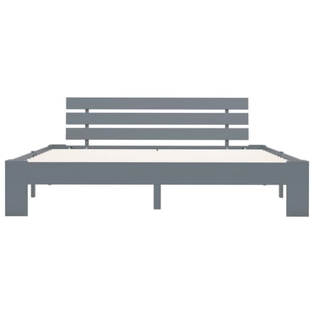 vidaXL - Bedframe - massief - grenenhout - grijs - 180x200 - cm