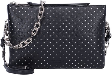 SEIDENFELT MANUFAKTUR Schoudertas Jomala Shoulderbag Black With Tiny Rivets Zwart