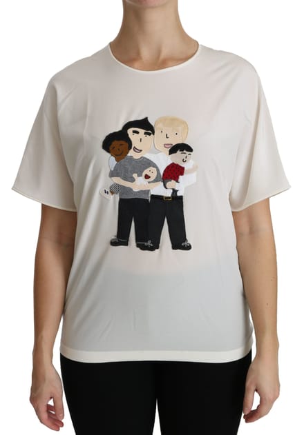 Dolce Gabbana Familie Appliqué T-shirt Tsh4297