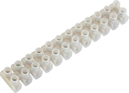 Commel Kroonsteen - Klemmenblok - Wit - Dubbele 4,0 mm²