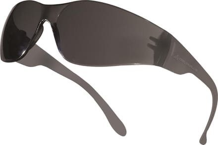 Delta Plus bril Polycarbonaat uit 1 stuk, platte spatels - Zwart - One size