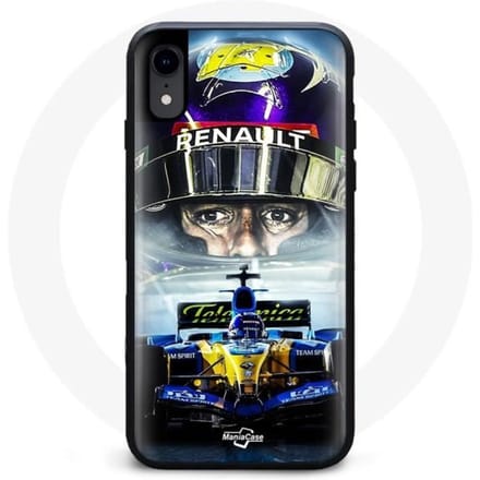 Iphone XS Hoesje Formule 1 Blauw Geel Fernando Alonso