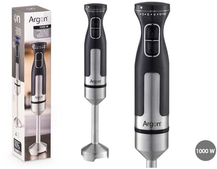 Argon Staafmixer RVS / Zwart - 1000 W