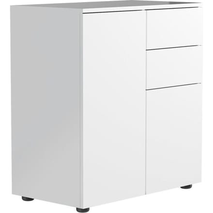 Houten ladekast dressoir dressoirkast Dalosa 4 lade draaideuren