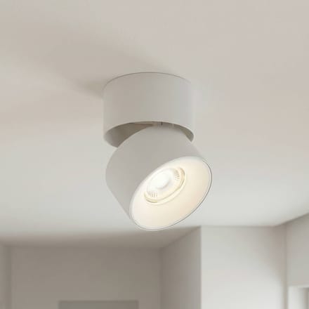 PRIOS spotlamp, Rotari basic, 1-lamp, wit, Ø 9 cm, GU10