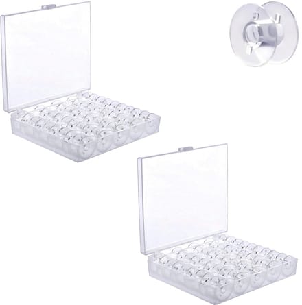 Somstyle Naaimachine Spoeltjes Set - 50 Stuks - Spoelendoos - Universeel - Naai Accessoires - Transparant