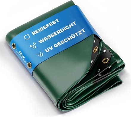 Extra Sterk Waterdicht PVC Zeil met Ogen 500x700 cm Groen 650g/m²