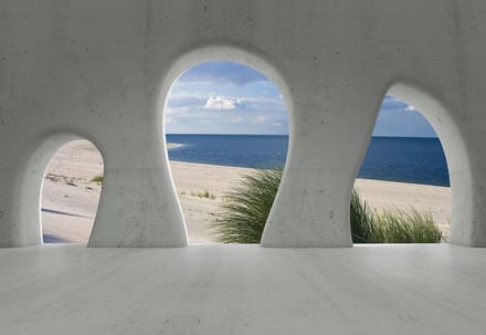 Fotobehang Beach View Modern | XL - 208cm x 146cm | 130g/m2 Vlies