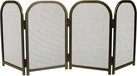 Vonkbescherming voor Buitenhaard, 102 x 53 cm, Zwart