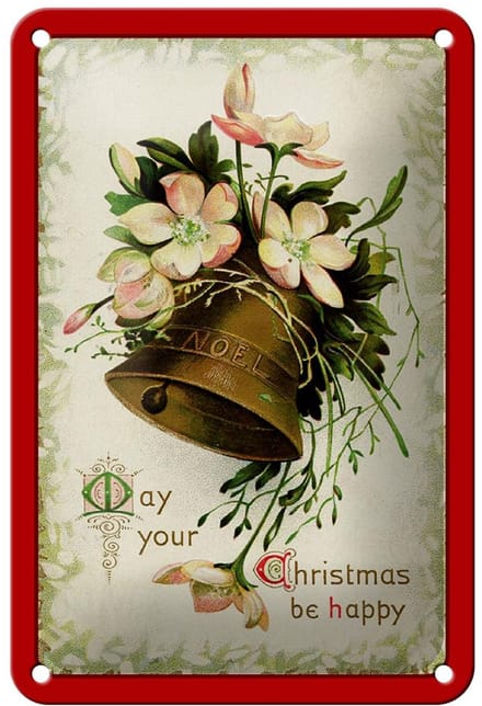 Blechschild Weihnachten Santa Claus Winterzeit 12x18cm Dekoration